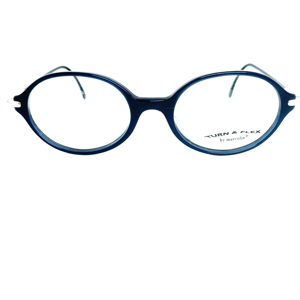 Marcolin Turn & Flex Eyeglasses Frames Black‎ Blue 48-18-140 TF1009 246 H14382
